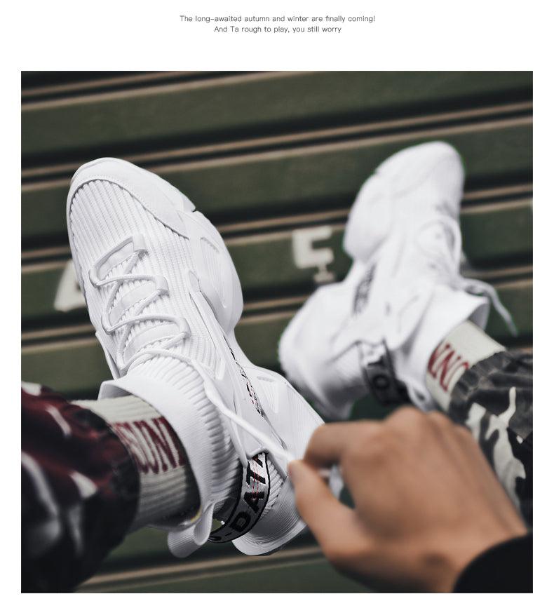 Men's Non-Slip Mesh Casual Sneakers with Height Increasing Sole