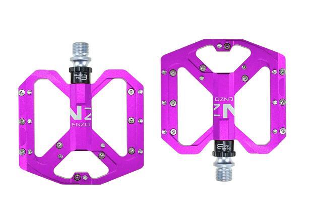 Pro Mountain Bike Flat Pedals with 3 Sealed Bearings 9/16 Inch