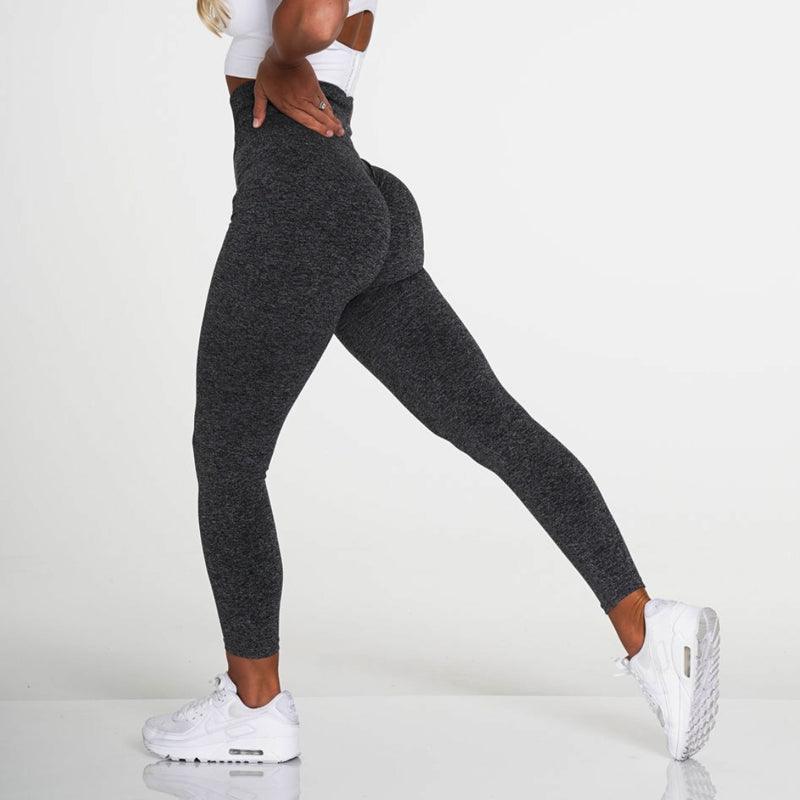 Pink High-Waist Seamless Workout Leggings - Sculpting Lift Pants