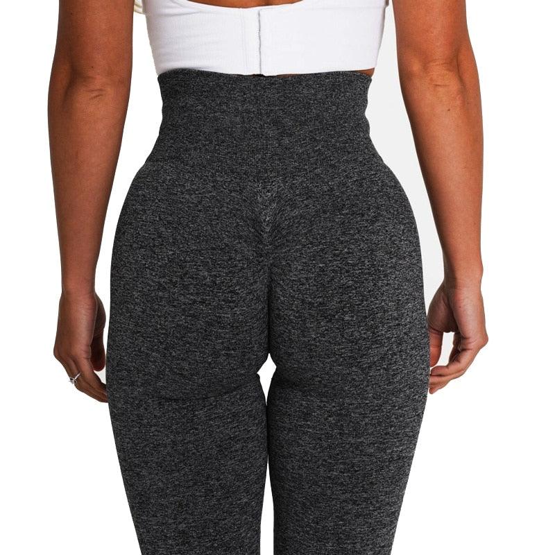 Pink High-Waist Seamless Workout Leggings - Sculpting Lift Pants