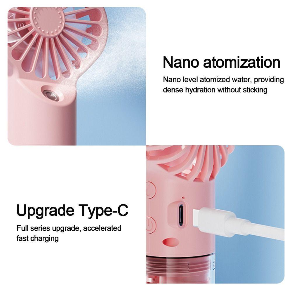 Portable Handheld Misting Fan with Nano Atomization - 4 Speed