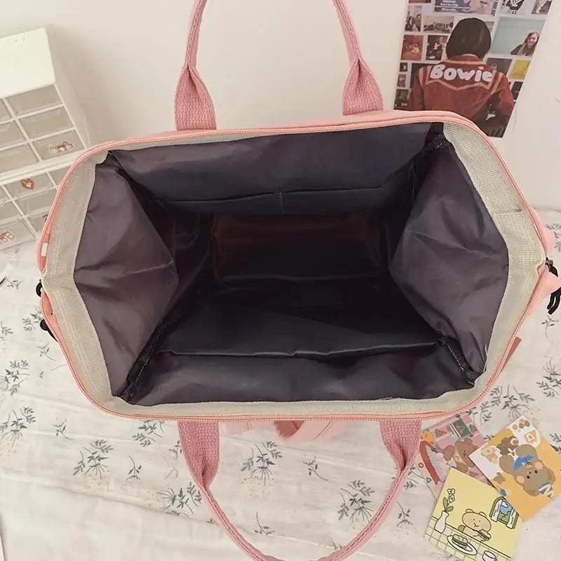 Purple Waterproof Candy-Colored Backpack for Women & Teens
