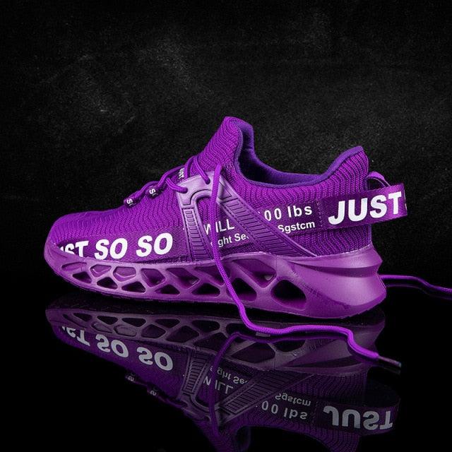 Purple Women’s Mesh Platform Running Sneakers - Lightweight