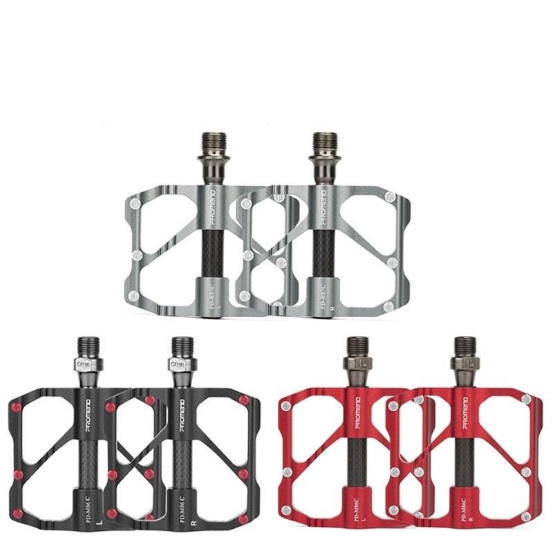 Stevvex ultra-light aluminum flat platform bike pedals in a sleek design for mountain and road bikes