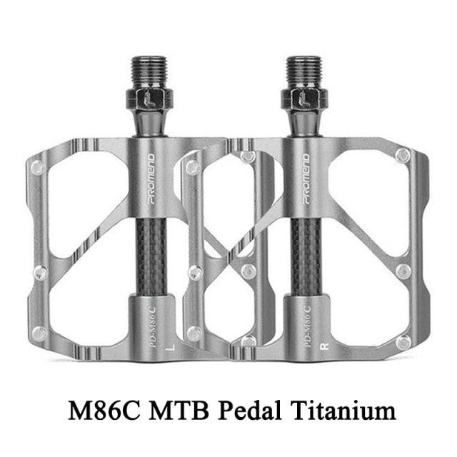 Ultra-Light Aluminum Flat Platform Bike Pedals with 3 Bearings