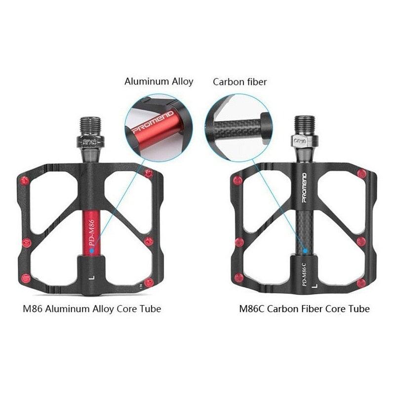 Ultra-Light Aluminum Flat Platform Bike Pedals with 3 Bearings