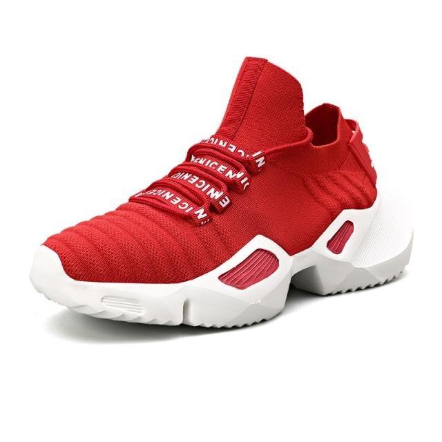 Men's Lightweight Breathable Knit Jogging Sneakers Non-Slip Shoes