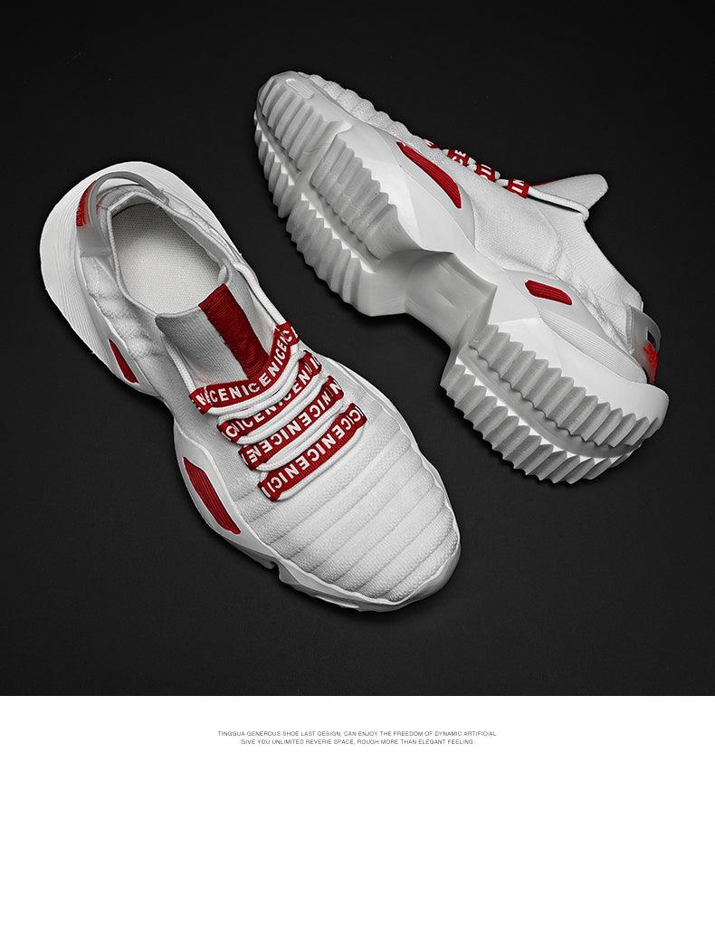 Men's Lightweight Breathable Knit Jogging Sneakers Non-Slip Shoes