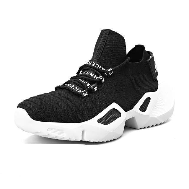Men's Lightweight Breathable Knit Jogging Sneakers Non-Slip Shoes