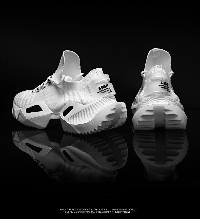 Men's Lightweight Breathable Knit Jogging Sneakers Non-Slip Shoes