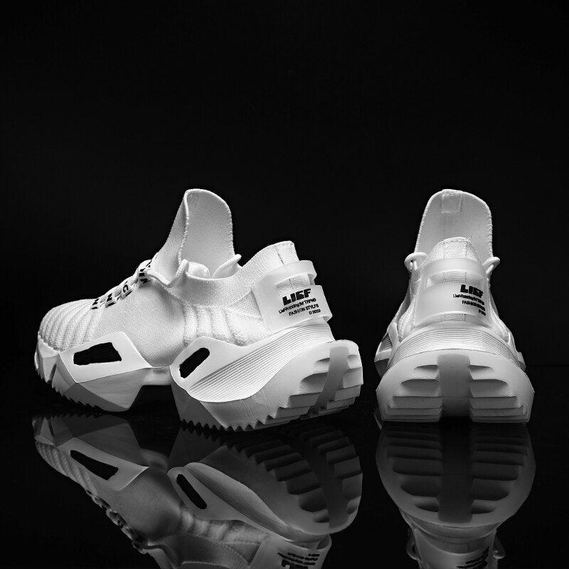 Men's Lightweight Breathable Knit Jogging Sneakers Non-Slip Shoes