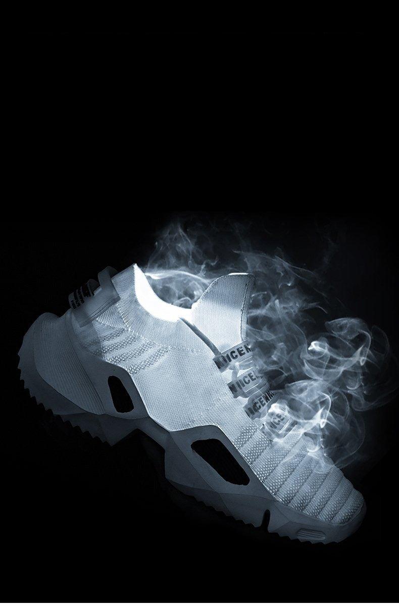 Men's Lightweight Breathable Knit Jogging Sneakers Non-Slip Shoes