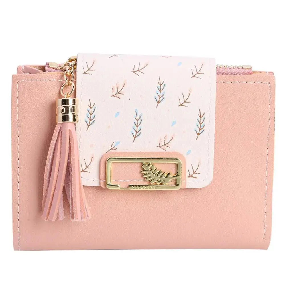 Women's Minimalist PU Leather Clutch Wallet with Coin Purse