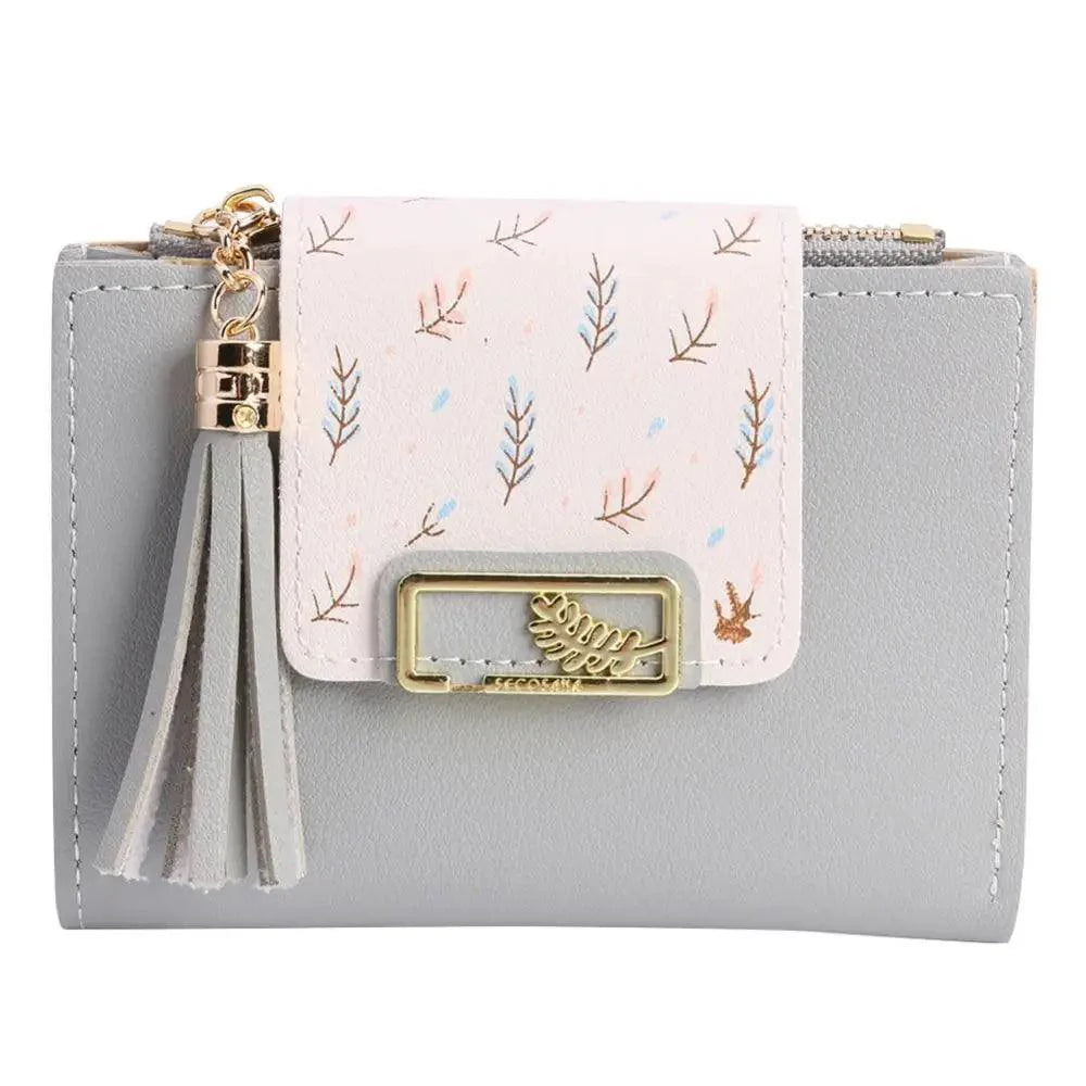 Women's Minimalist PU Leather Clutch Wallet with Coin Purse