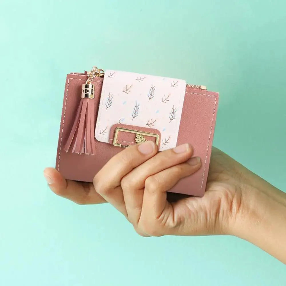 Women's Minimalist PU Leather Clutch Wallet with Coin Purse