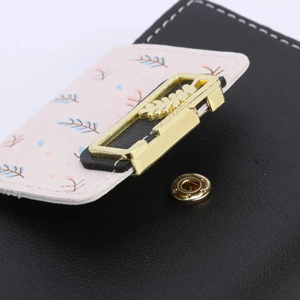 Women's Minimalist PU Leather Clutch Wallet with Coin Purse
