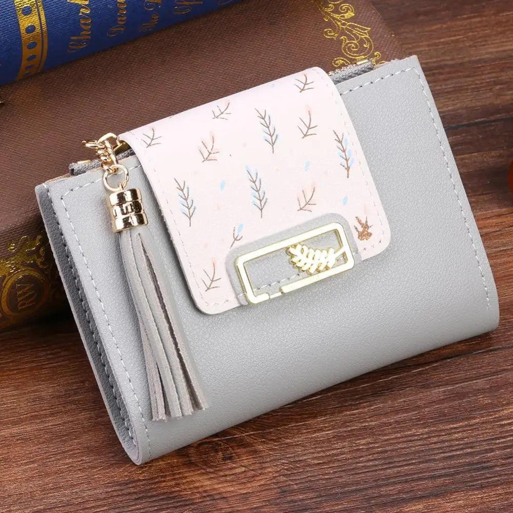 Women's Minimalist PU Leather Clutch Wallet with Coin Purse