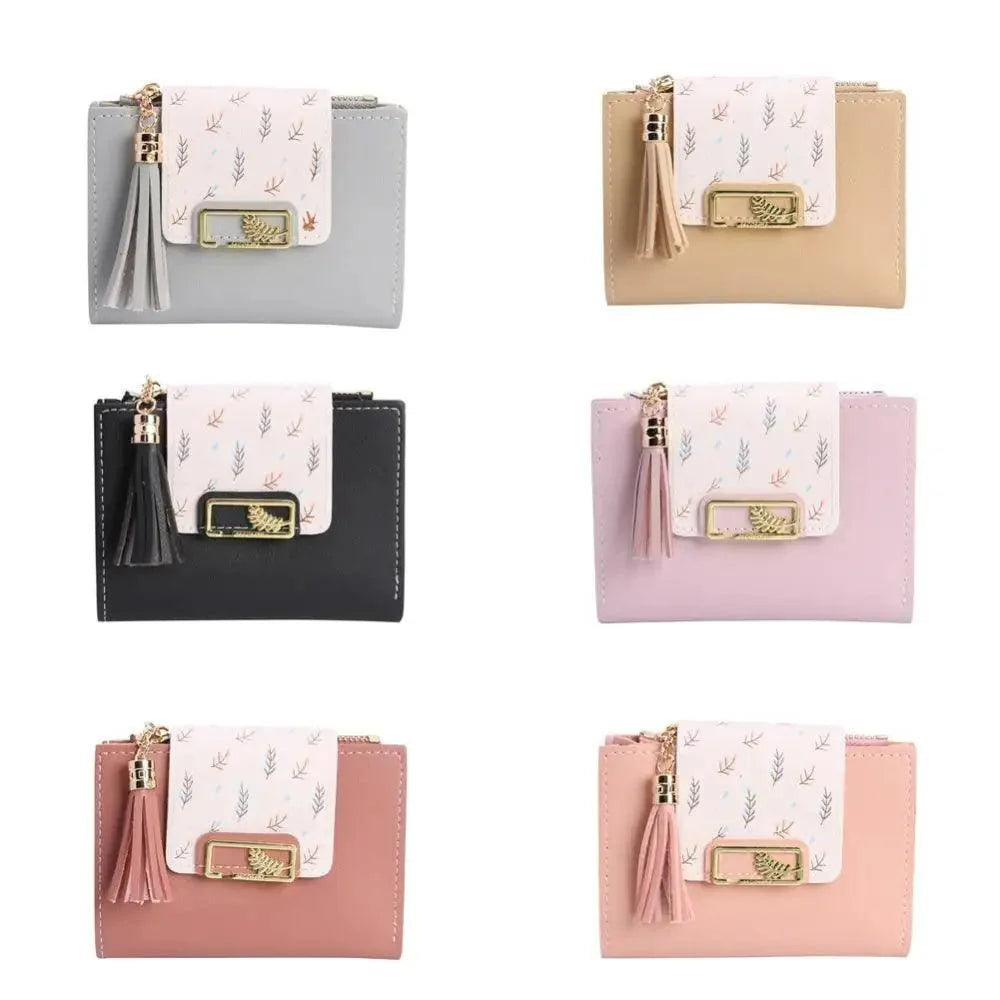 Women's Minimalist PU Leather Clutch Wallet with Coin Purse