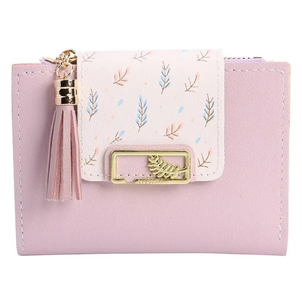Women's Minimalist PU Leather Clutch Wallet with Coin Purse