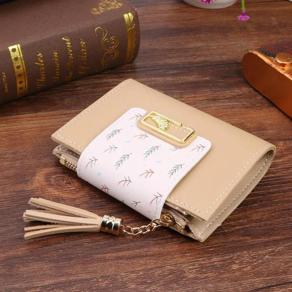 Women's Minimalist PU Leather Clutch Wallet with Coin Purse