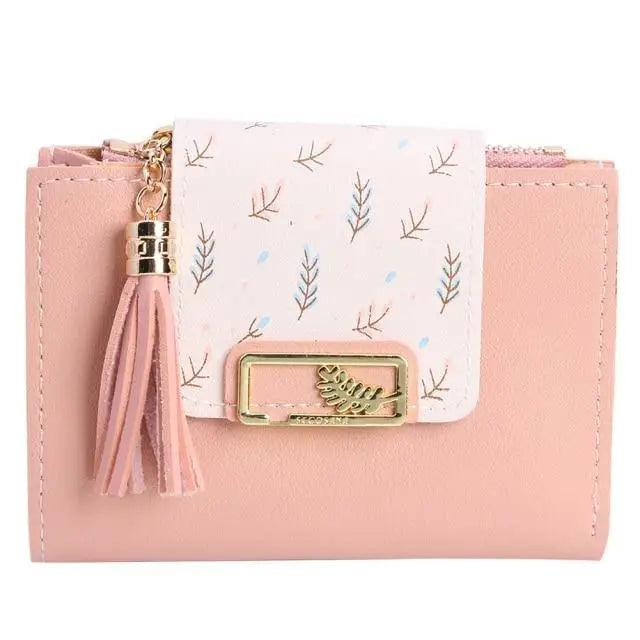 Women's Minimalist PU Leather Clutch Wallet with Coin Purse