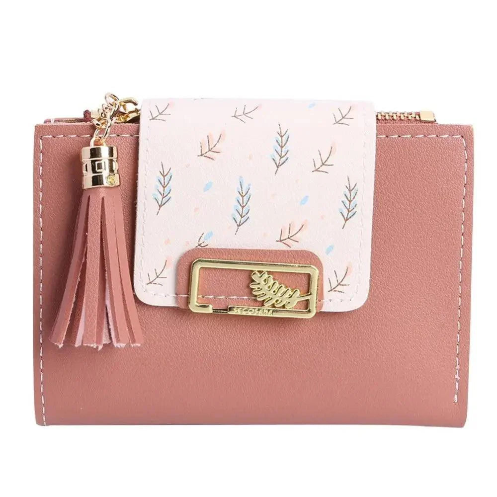 Women's Minimalist PU Leather Clutch Wallet with Coin Purse