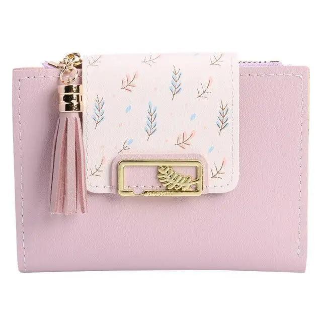 Women's Minimalist PU Leather Clutch Wallet with Coin Purse