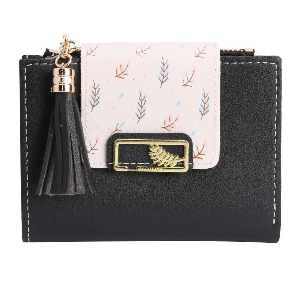 Women's Minimalist PU Leather Clutch Wallet with Coin Purse