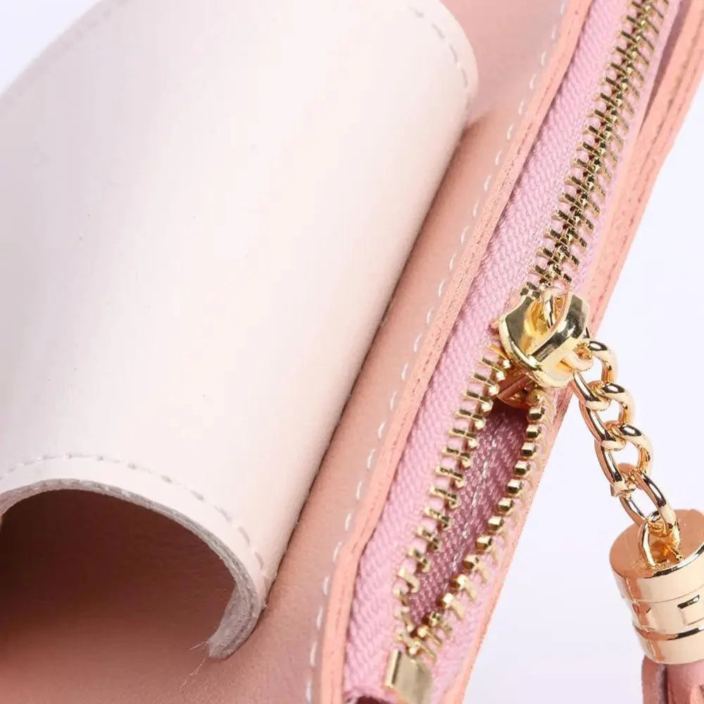Women's Minimalist PU Leather Clutch Wallet with Coin Purse