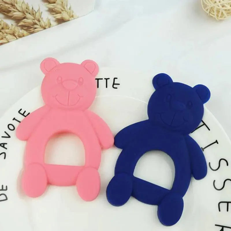 Minimalist Bear Silicone Baby Teether - BPA Free Chew Toy