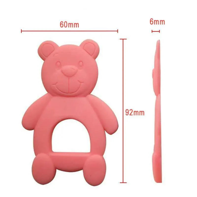 Minimalist Bear Silicone Baby Teether - BPA Free Chew Toy