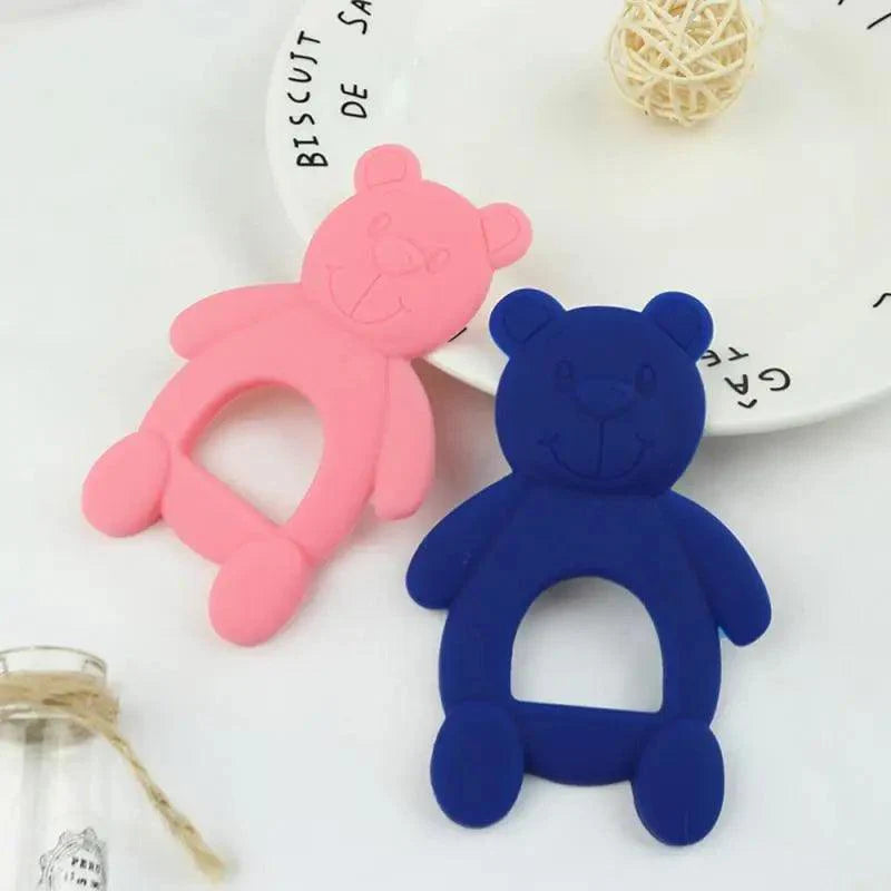 Minimalist Bear Silicone Baby Teether - BPA Free Chew Toy