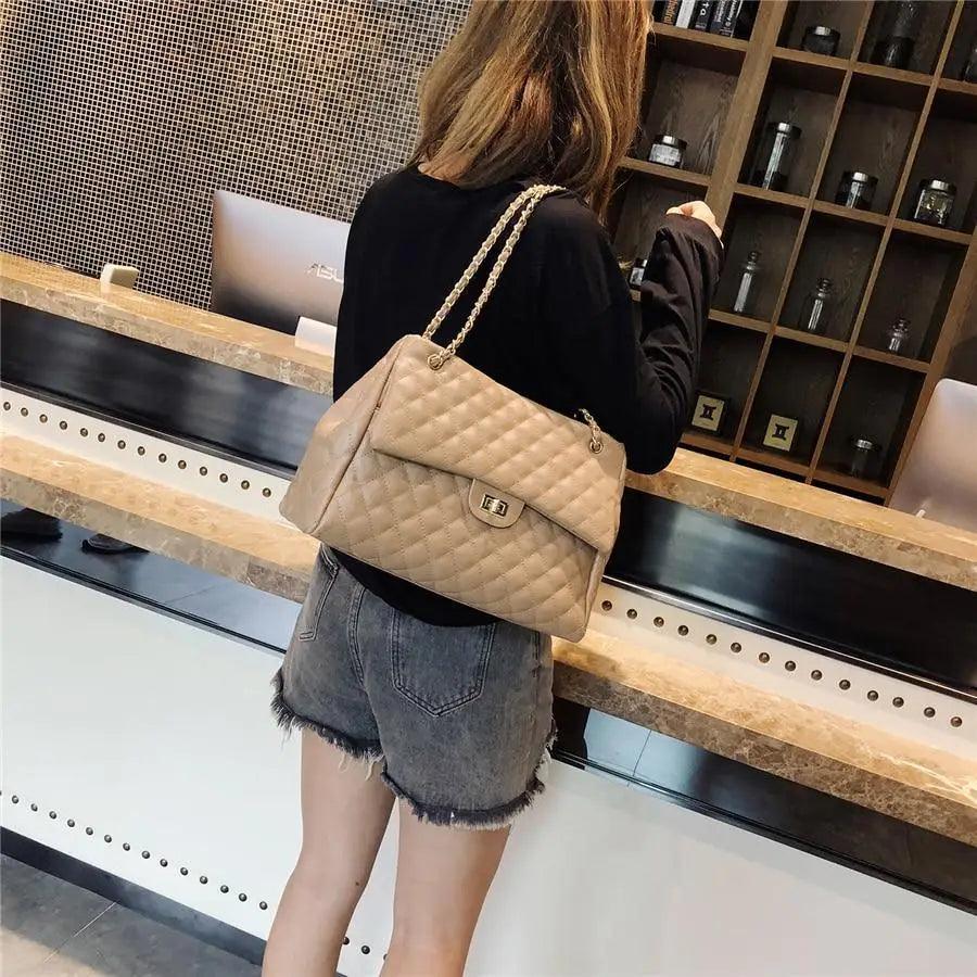 Designer Women’s Large Capacity PU Leather Shoulder Bag