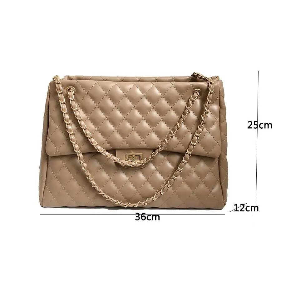 Designer Women’s Large Capacity PU Leather Shoulder Bag