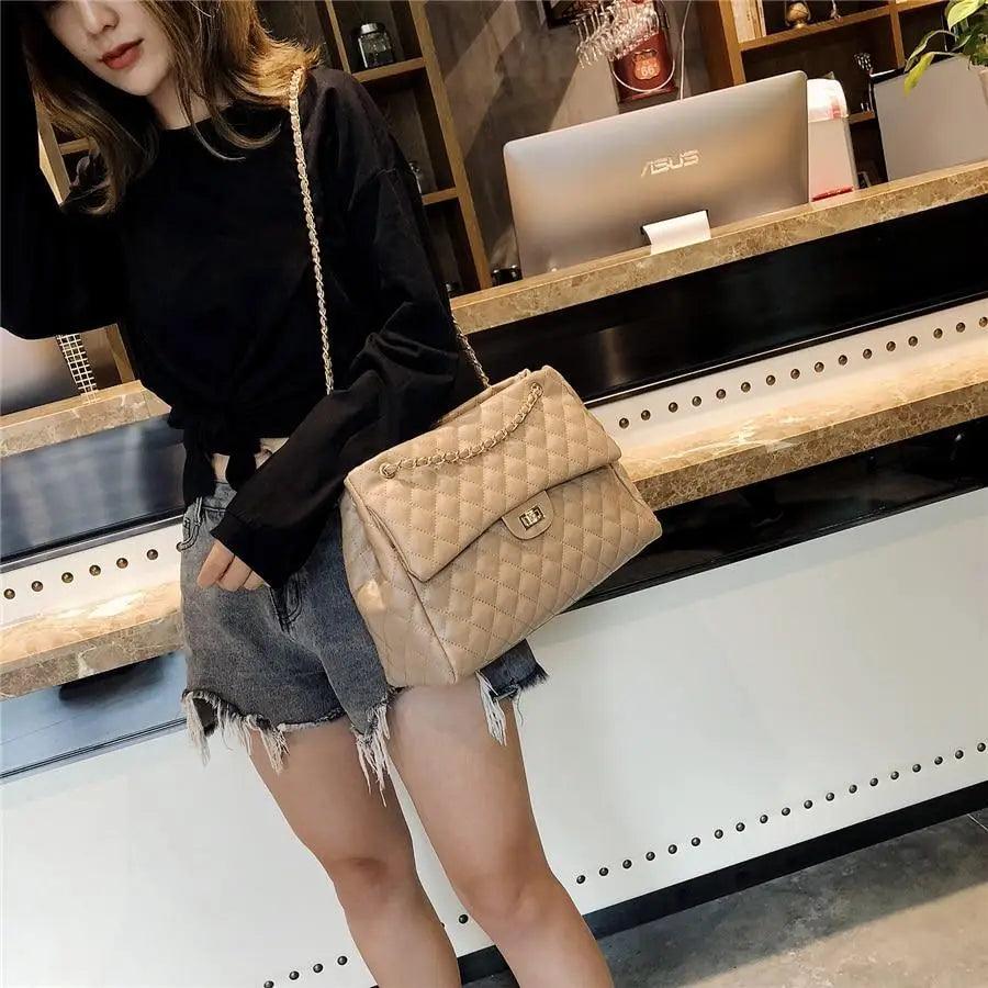 Designer Women’s Large Capacity PU Leather Shoulder Bag