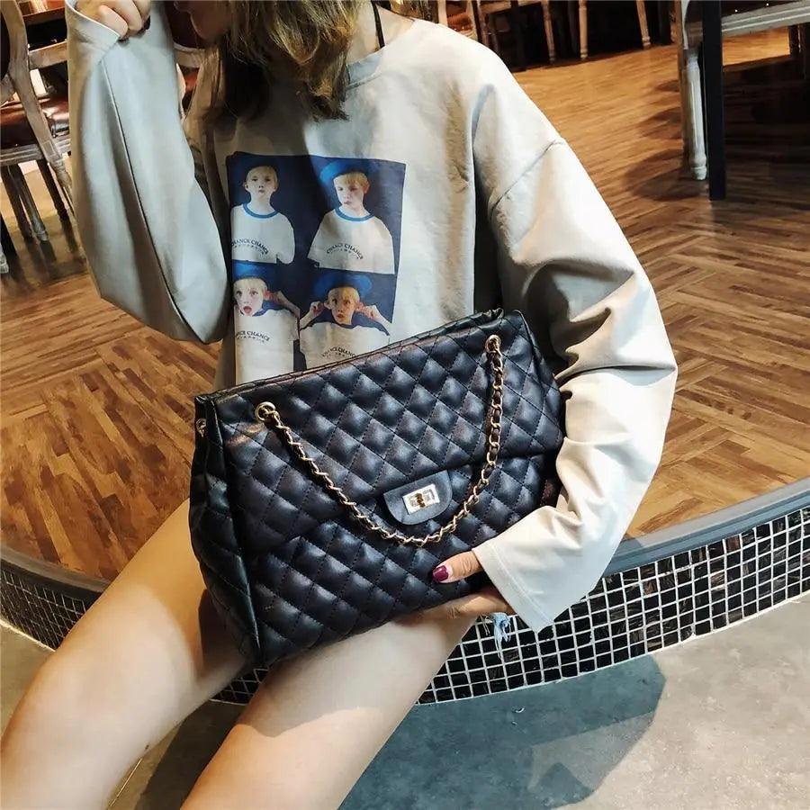Designer Women’s Large Capacity PU Leather Shoulder Bag