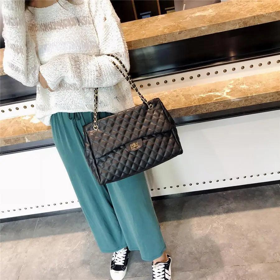 Designer Women’s Large Capacity PU Leather Shoulder Bag