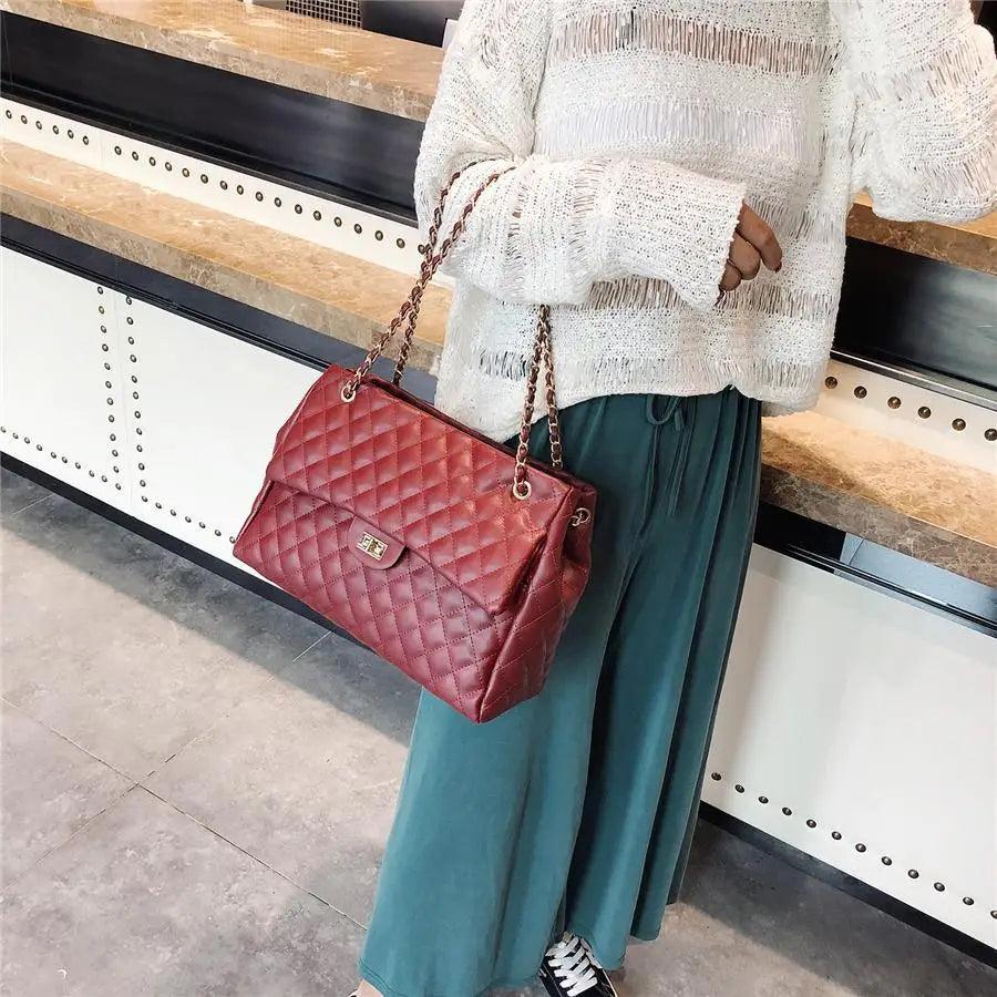 Designer Women’s Large Capacity PU Leather Shoulder Bag