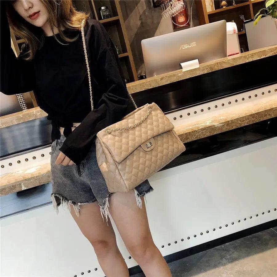 Designer Women’s Large Capacity PU Leather Shoulder Bag