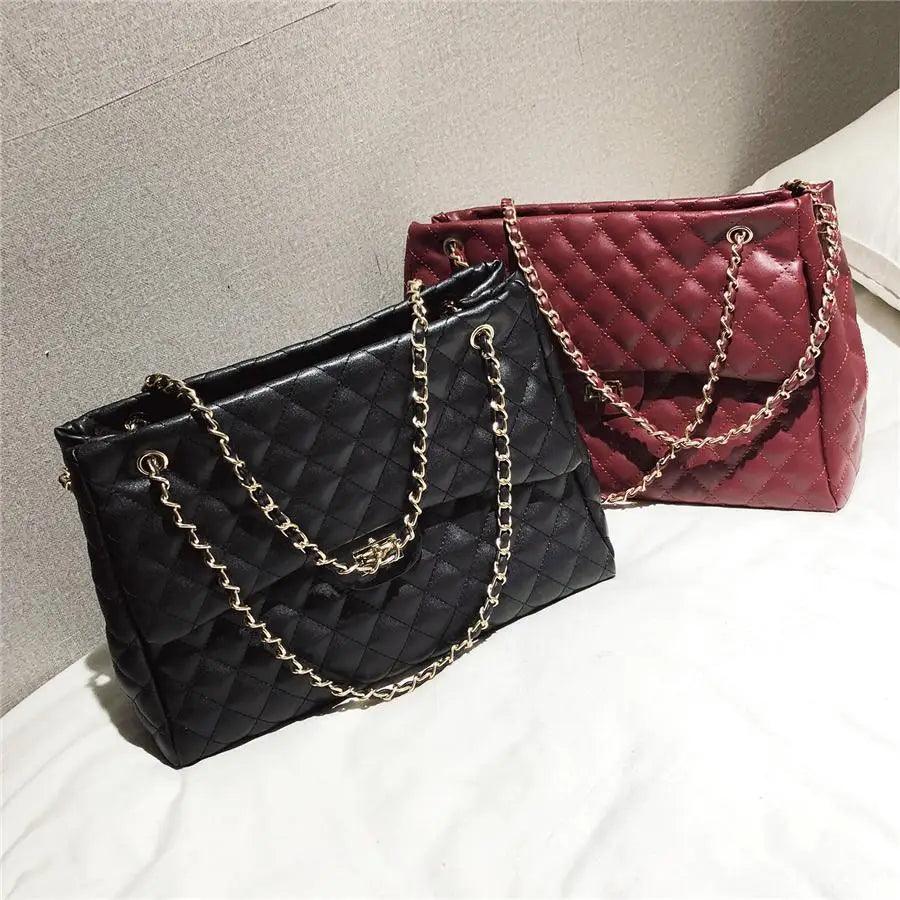 Designer Women’s Large Capacity PU Leather Shoulder Bag