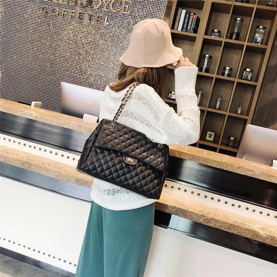 Designer Women’s Large Capacity PU Leather Shoulder Bag