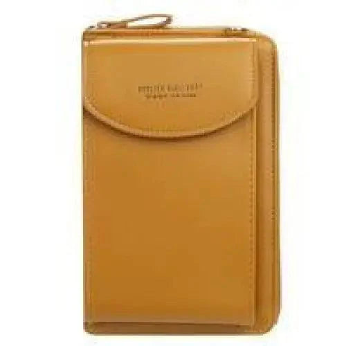 Compact PU Leather Crossbody Phone Wallet and Clutch
