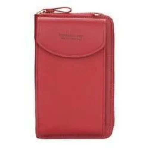 Compact PU Leather Crossbody Phone Wallet and Clutch