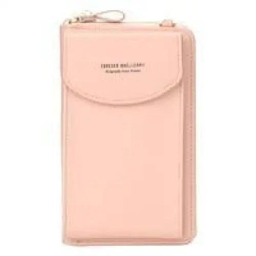 Compact PU Leather Crossbody Phone Wallet and Clutch