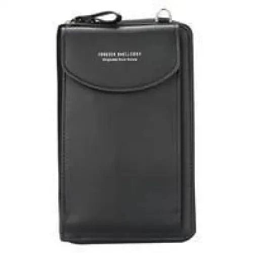 Compact PU Leather Crossbody Phone Wallet and Clutch