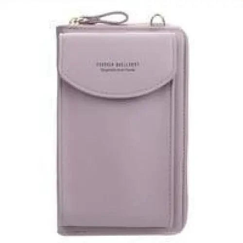 Compact PU Leather Crossbody Phone Wallet and Clutch