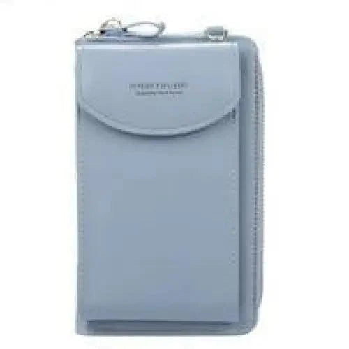 Compact PU Leather Crossbody Phone Wallet and Clutch