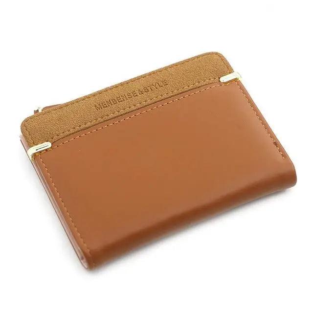 Mini Women's Wallet and Coin Purse, Synthetic Leather Card Holder