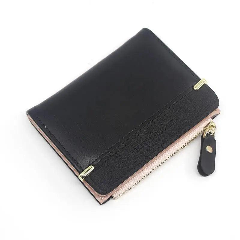 Mini Women's Wallet and Coin Purse, Synthetic Leather Card Holder