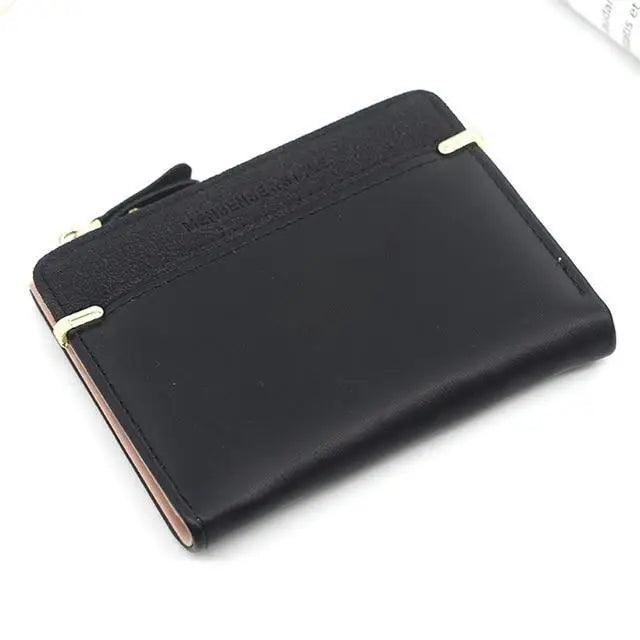 Mini Women's Wallet and Coin Purse, Synthetic Leather Card Holder